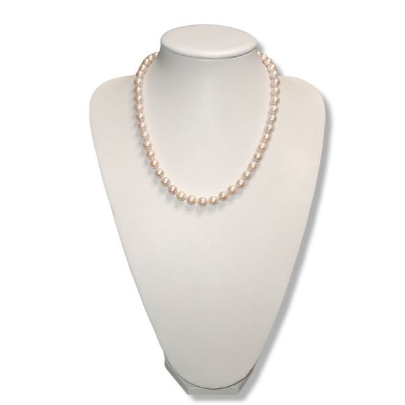 Full Nacre Round Matching Pink Genuine Cultered Pearl Strand 8-9mm 20